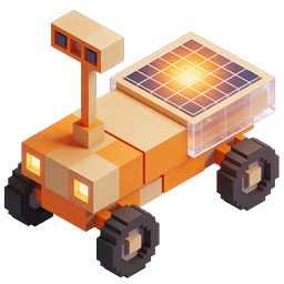 Biểu tượng xe tự hành sao Hỏa Isometric cho khám phá vũ trụ