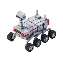 Mars Rover Voxel 3D Icon - Space Exploration