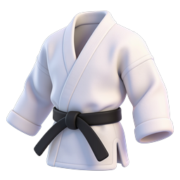 Martial Arts Gi Uniform Icon - 3D Rendered