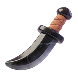 Sleek Martial Arts Knife Icon for Graphic Design