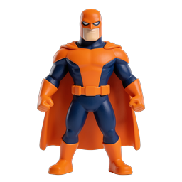 Masked Superhero Action Figure Icon - Heroic Cape Character
