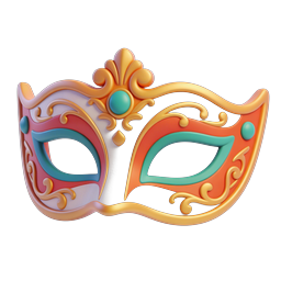 Icona di maschera decorativa – design di carnevale 3D