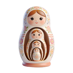 Matryoshka Russian Nesting Doll 3D Icon