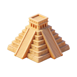 Mayan Pyramid Temple Icon - Ancient Mesoamerican Architecture