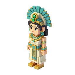 Mayan Queen Voxel Character Icon - 3D Game Asset