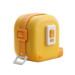 3D Clay Measuring Tape Icon | Construction & DIY Tools