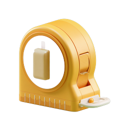 Vibrant Measuring Tape Icon for DIY and Construction