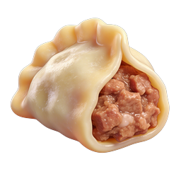 Meat Dumpling Icon - 3D Realistic Chinese Food Graphic