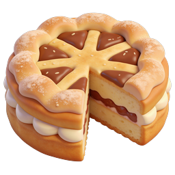 Meat Pie Icon - 3D Clay-Style Savory Pastry