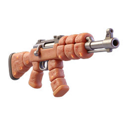Meat Rifle Icon - Surreal 3D Flesh Weapon Design