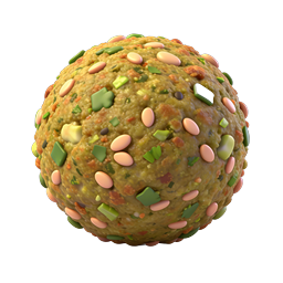 Savory Meatball 3D Food Sphere Icon - Realistic Render