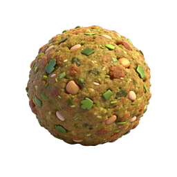 Реалистичная 3D-иконка тефтелей с овощами