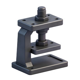 Industrial Mechanical Clamp Fixture 3D Icon
