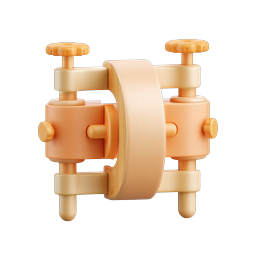 Mechanical Clamp Tool 3D Clay Icon