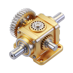 Mechanical Gear Box 3D Icon - Industrial Engineering Symbol