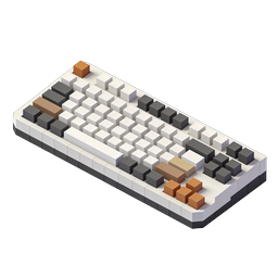Isometric Mechanical Keyboard 3D Icon