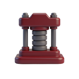 Mechanical Press 3D Icon - Industrial Clamp Tool