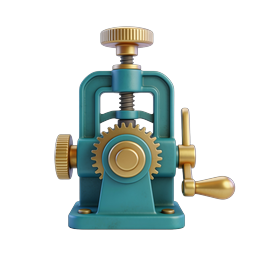 Mechanical Press Machine Icon | 3D Industrial Tool