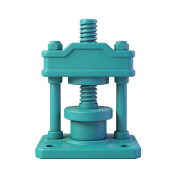 Mechanical Press Tool 3D Icon - Industrial Equipment