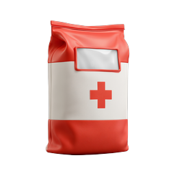 Medical Aid Bag Icon - 3D Realistic First Aid Kit