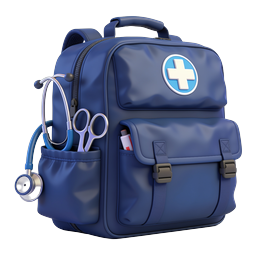 Medical Backpack Icon | 3D Healthcare Equipment