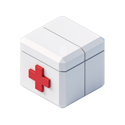 Medical Box Icon - 3D Isometric First Aid Symbol