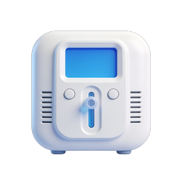 Medical Control Device Icon - 3D Clay Style Healthcare Equipment