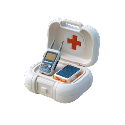 Medical Emergency Kit Icon - 3D Clay Style