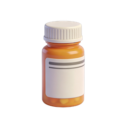 Prescription Medicine Bottle Icon for Health Applications