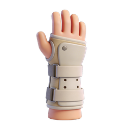 Stylized Hand Brace Icon for Medical Use