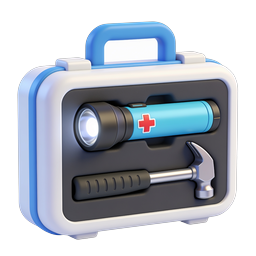 Medical Emergency Kit Icon - 3D First Aid Tools