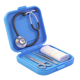 Blue Medical First Aid Kit Icon | Healthcare Tools