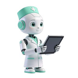 Medical Robot Doctor Icon - AI Healthcare Character