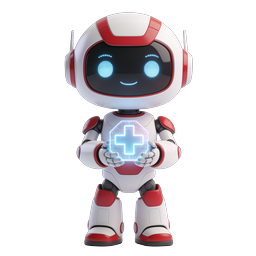 Medical Robot AI Healthcare Icon - 3D Illustration