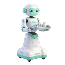 Cute Medical Robot Nurse Icon | Healthcare AI 3D