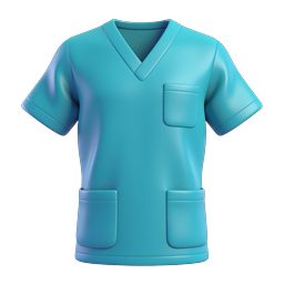 Medical Scrub Top 3D Icon | Healthcare Uniform