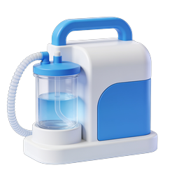 Medical Suction Machine Icon - 3D Rendered Healthcare Equipment