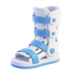Medical Walking Boot 3D Icon for Orthopedic Recovery