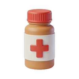 Medicine Bottle Icon - 3D Medical Healthcare Symbol