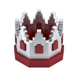 Icono de castillo medieval - Diseño Voxel 3D isométrico