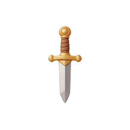 Icône 3D de dague médiévale | Asset d'arme pour jeu fantastique
