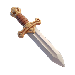 Icono de daga medieval - Diseño de arma de fantasía 3D