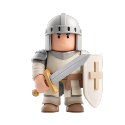 Medieval Knight Warrior 3D Character Icon