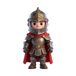 Medieval Knight Warrior 3D Character Icon