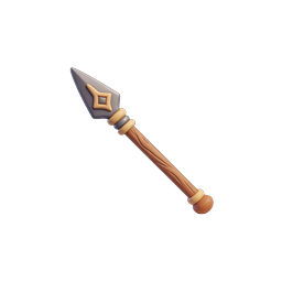 Medieval Spear 3D Icon | Fantasy RPG Weapon