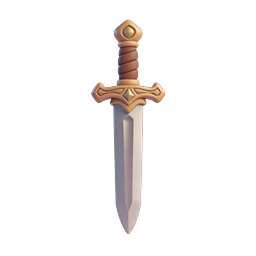 Medieval Sword 3D Icon - Fantasy Weapon Asset