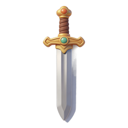 Icona 3D spada medievale - Design arma fantasy