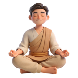 Meditating Person Icon for Wellness and Mindfulness