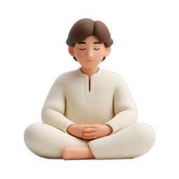 Peaceful Meditation Person 3D Icon for Wellness & Mindfulness
