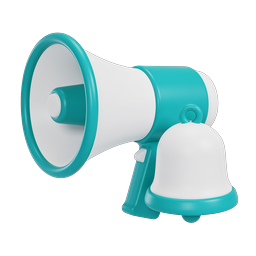 3D Megaphone Bullhorn Icon - Announcement & Marketing